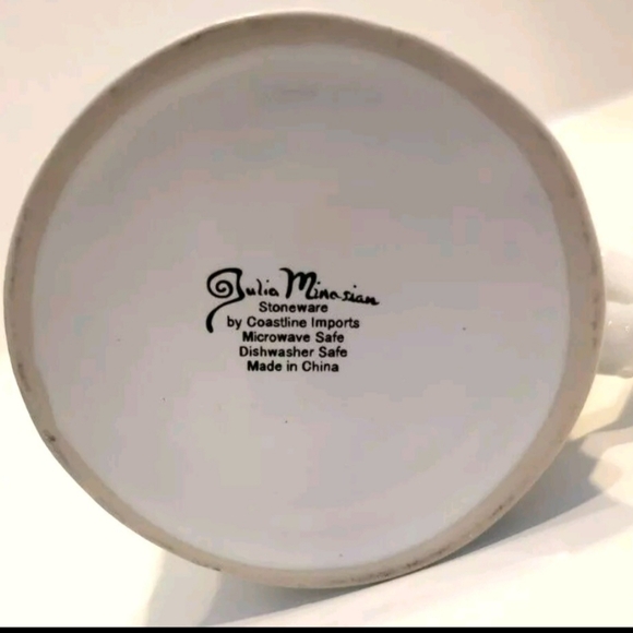 Julia Minasian DELIGHT Painted Floral Mug Coastline Imports pre-owned - Picture 6 of 10